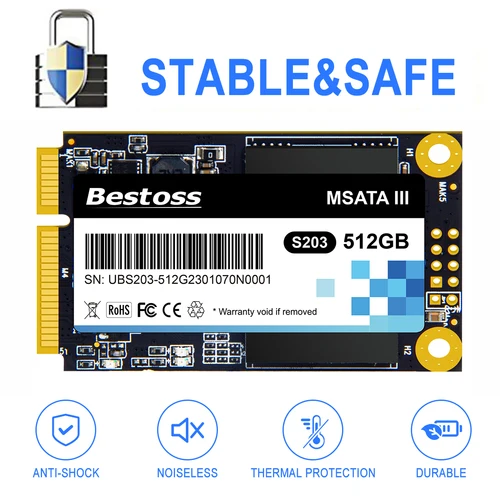 Imagen 2 del producto Bestoss Ssd Msata 1tb disco sólido Ssd 128gb 256gb 512gb unidades internas de estado sólido para ordenadores portátiles Notebook S20345