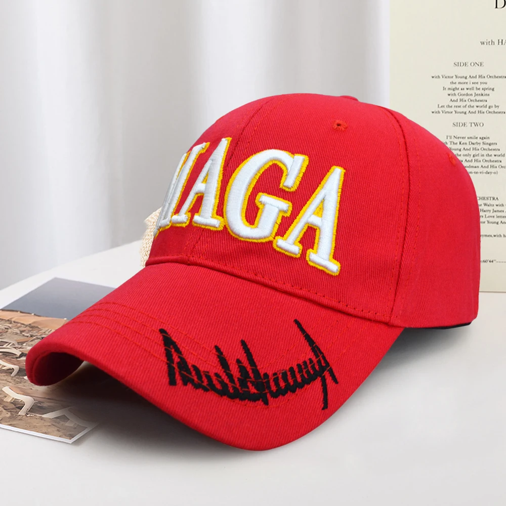 New MAGA Letter Embroidery Baseball Cap Unisex Outdoor Sports Peaked Cap Sun Hat