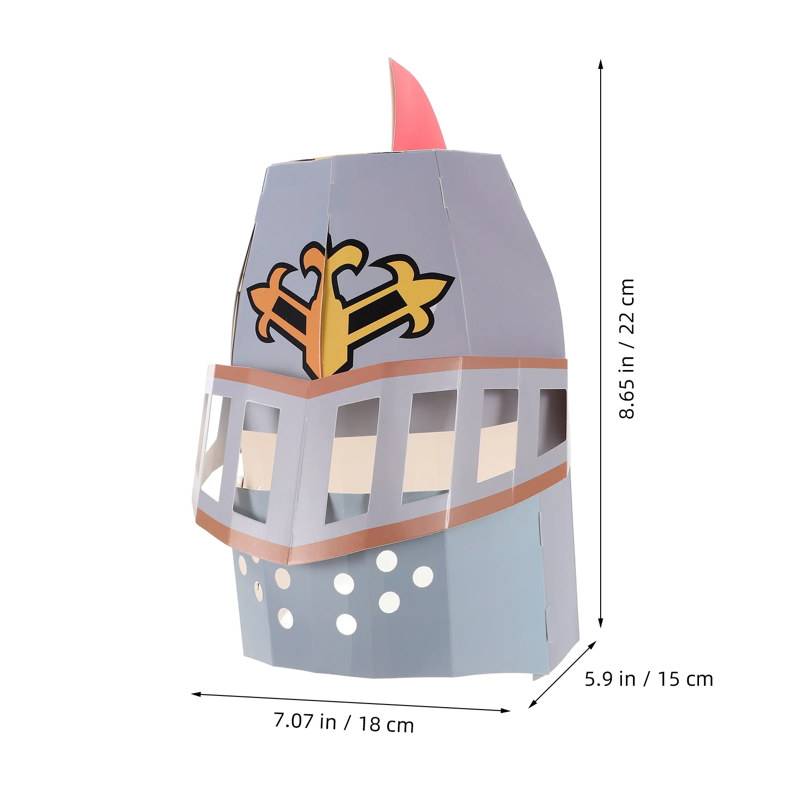 1 stks Papier Ridder Voor Kinderen Diy Craft Masker Middeleeuwse Partij Maskerade Kostuum Accessoire Ademend Veilig Ontwerp