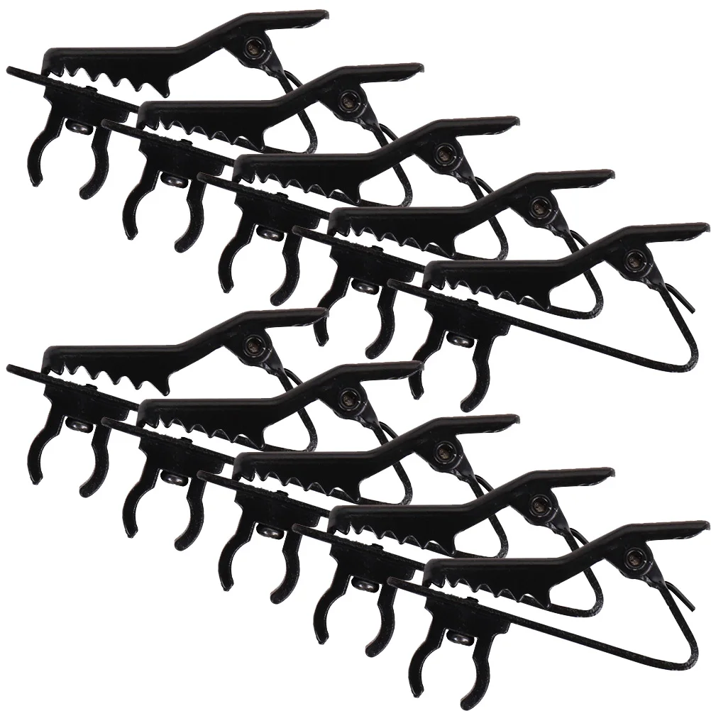 

10 Pcs Clips Plastic Lavalier Holders Wireless Lapel Microphone Holders Compact Lightweight Stage KTV Accessories
