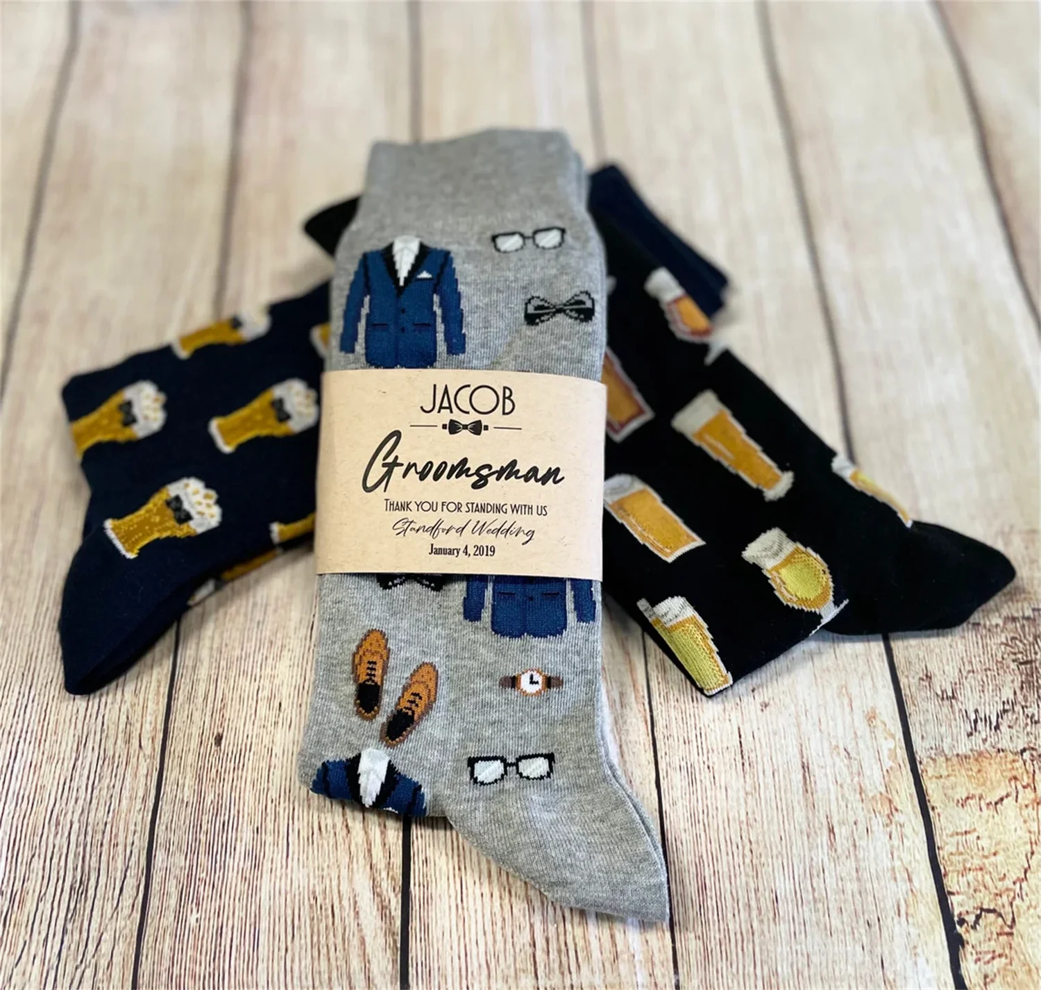 Regalo para padrinos de boda: propuesta para padrinos de boda, calcetines y etiquetas de calcetines para padrinos de boda, regalos para padrinos de boda, calcetines de boda, calcetines de cerveza