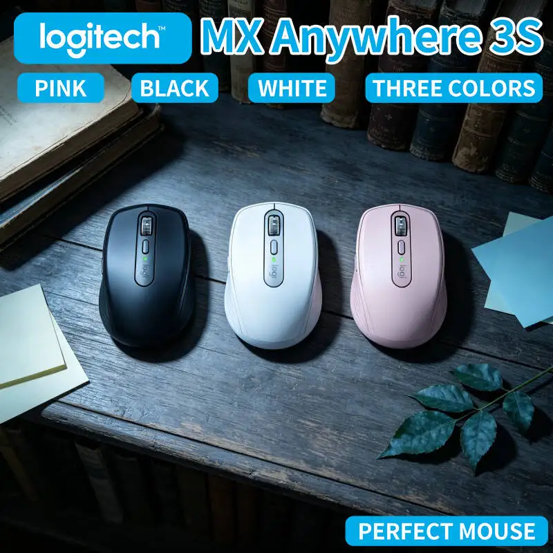 Office MX Anywhere 3S - 8000 DPI, 3-Device Bluetooth, Fast Charge, Perfect for Shoe Store Desk & Daily Routine Work