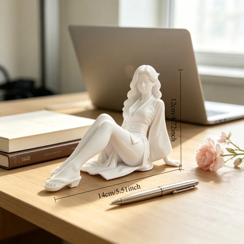 DIY 3D Printed Long Leg Beauty Figurine European Style Desktop Entryway Decor Collectible Statue Ornament Table Party Supply