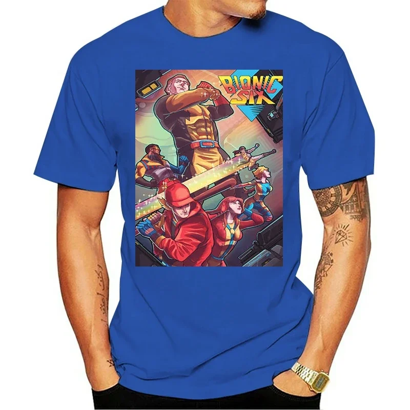 Bionic 6 Six 80s Cartoon Classic Mens T-Shirt SizeS-M-L-XL-XXL