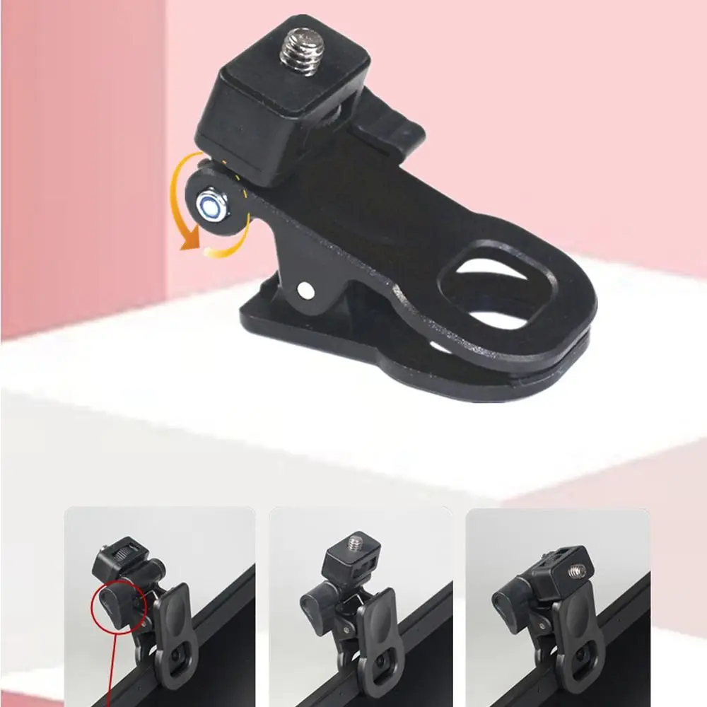 2Pcs Universal Mini Selfie Fill Light Clip Camera Flash Holder 1/4 Screw Mount Mobile Phone Laptop Photography Lamp Mount Clamp