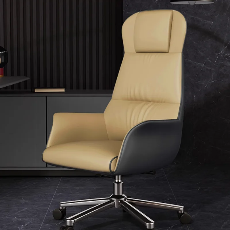 Backrest Wheels Office Chair Throne Nordic Arm Relaxing Office Chair Study Desk Ergonomic Mobile Silla Oficina Trendy Furniture