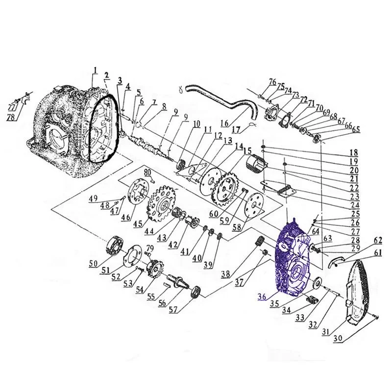 Cubierta de manivela Sidecar OEM N ° 75D01812B 650 750CC, CJK750 Ur.al M72 Dne.pr B M.W R61 R66 R71, cubierta de cárter