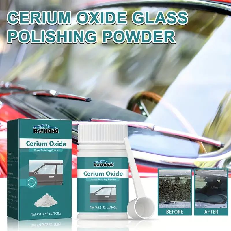 Car Windows Glass Polishing Powder Cerium Oxide Glass Polishing Powder for Car Scratch Repair Repair Car Windows Glass