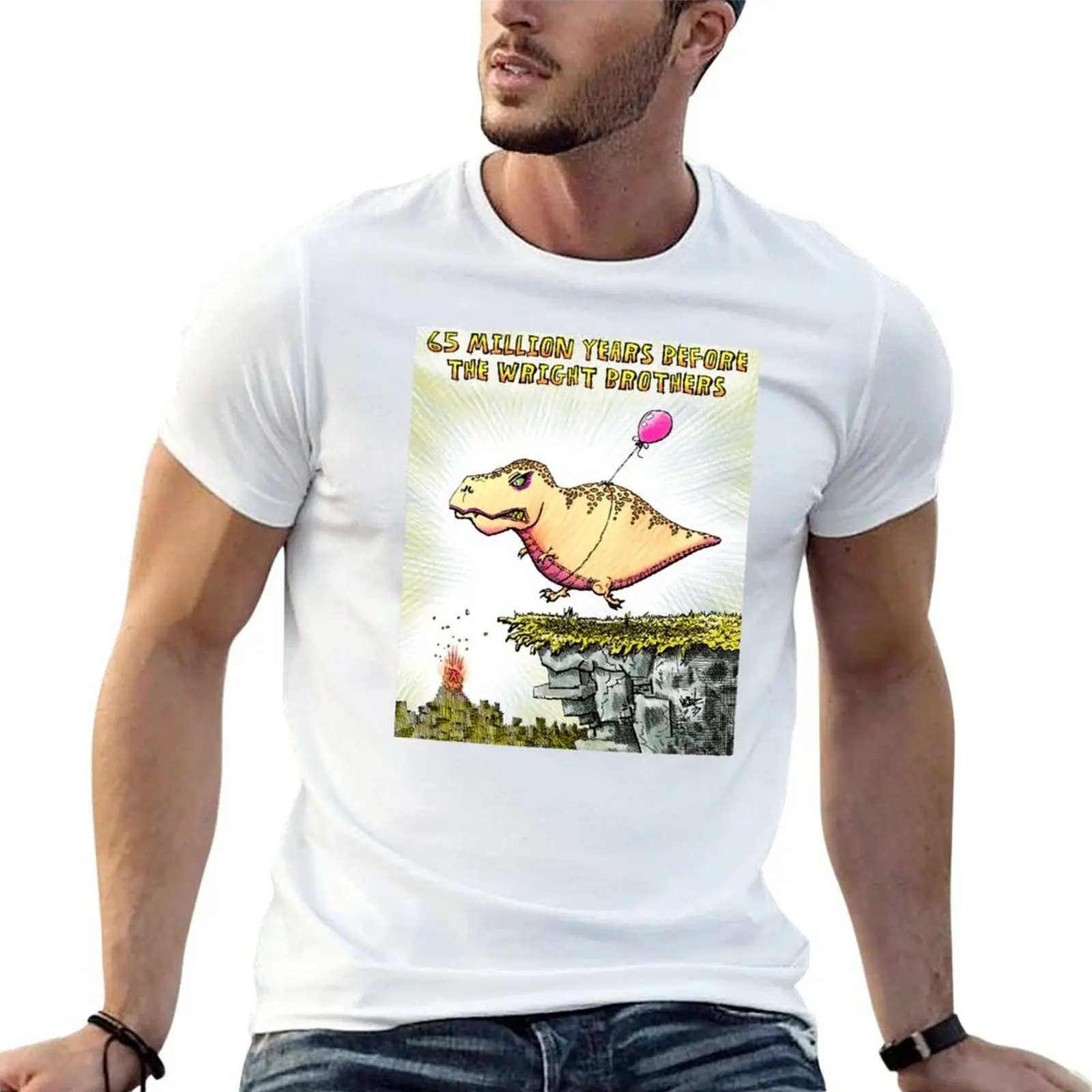 

65 Million Years Before The Wright Brothers T-Shirt t shirt for man 100 percent cotton man t shirt designer T-Shirt