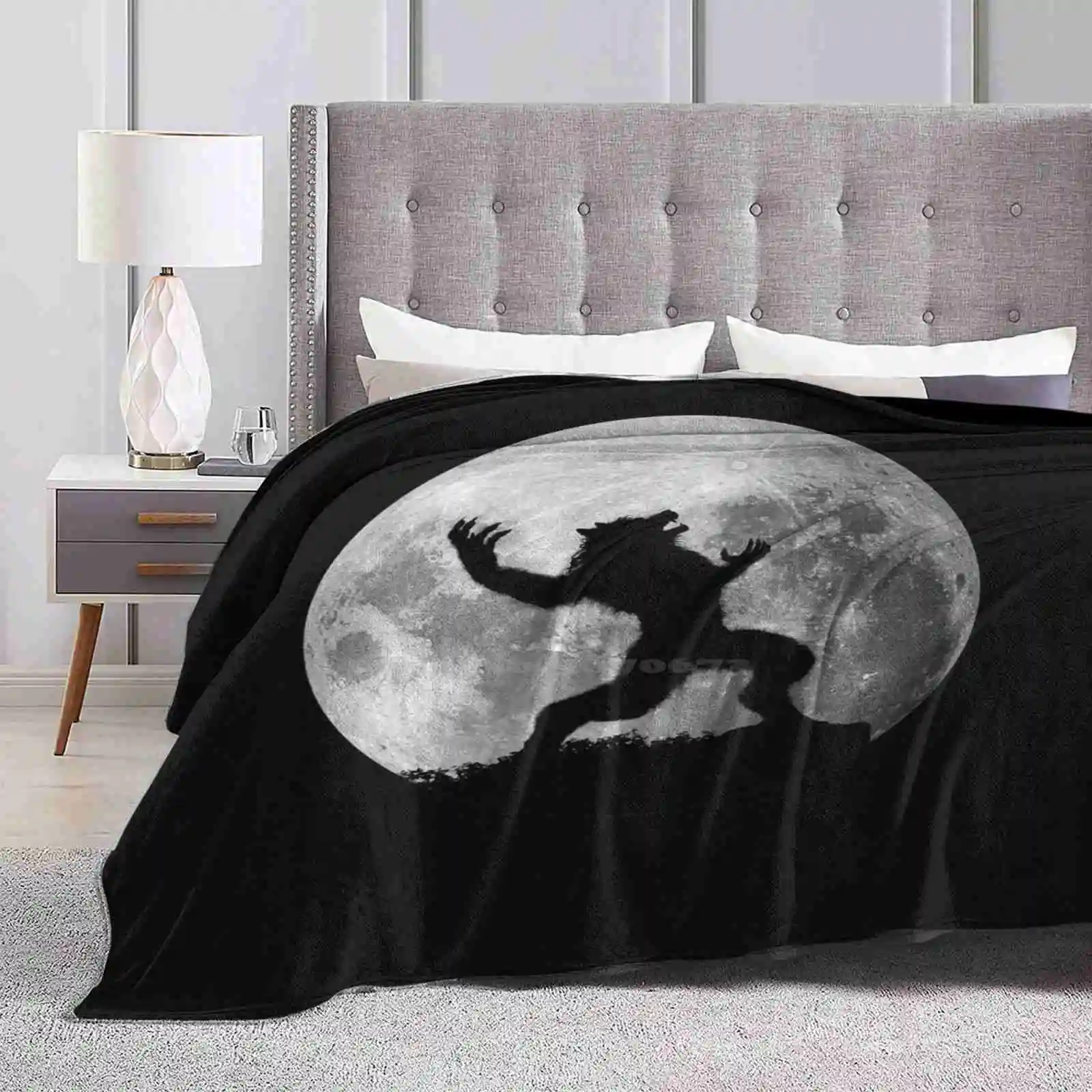 Werewolf : Rage At The Moon Shaggy Throw Soft Warm Blanket Sofa/Bed/Travel Love Gifts Werewolf Werewolves Shapeshifter