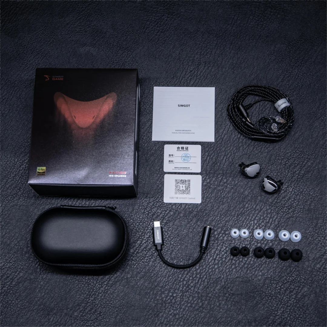 Słuchawki douszne SIMGOT EG280 1DD+1 Planar HiFi IEM przewodowe słuchawki gamingowe z mikrofonem, kabel 1.7m z odłączanym 2-pinowym kablem OFC — zdjęcie produktu 6