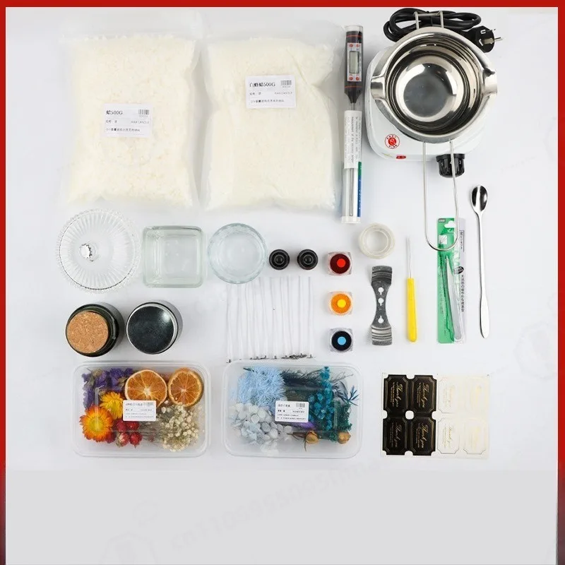 DIY Aroma Candle Making Kit Handmade Cup Wax Tablet Materials Set For Creative Team Building Salon Activity Raw Material Package