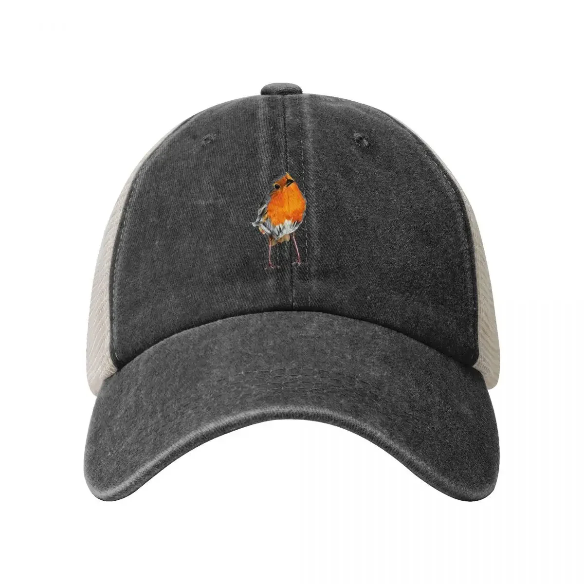 Red Robin - Robin Redbreast - songbird - Christmas Robin Wild bird Baseball Cap Horse Hat dad hat Men's Caps Women's