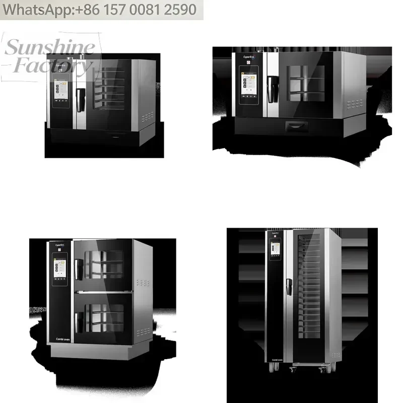 Commercial Electric Steam Oven Integrated Combi Oven Commercial Steamer Adjustable Thermostat LED Display Touch Button