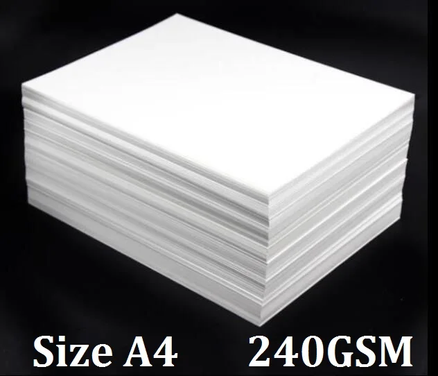 

Size A4 ThIckness 240GSM Plain White Thick PAPER Cardstock For Craft Scrapbooking Cardmaking