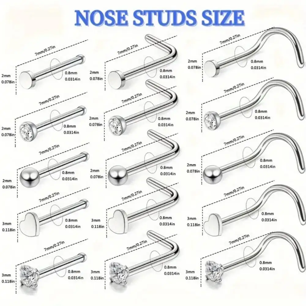 5 قطعة أقراط الفولاذ المقاوم للصدأ ، فسيفساء الماس على شكل قلب ، Y2K نمط الاصطناعية زركونيا مكعب ، غير المغناطيسية مشبك ، للجنسين