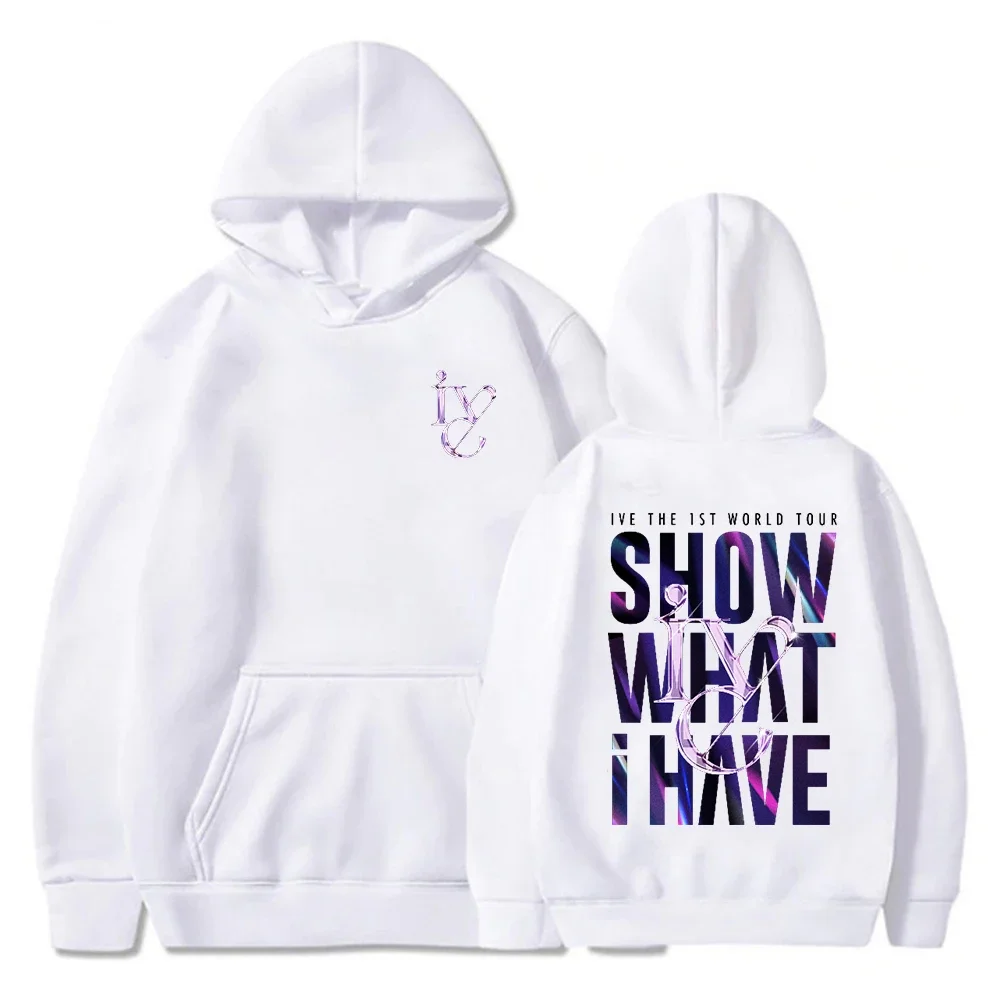 

KPOP IVE The 1ST World Tour Show What I Have Oversized Women/Men Hoodie Sweatshirt Streetwear Hip Hop Pullover Hooded Jacket