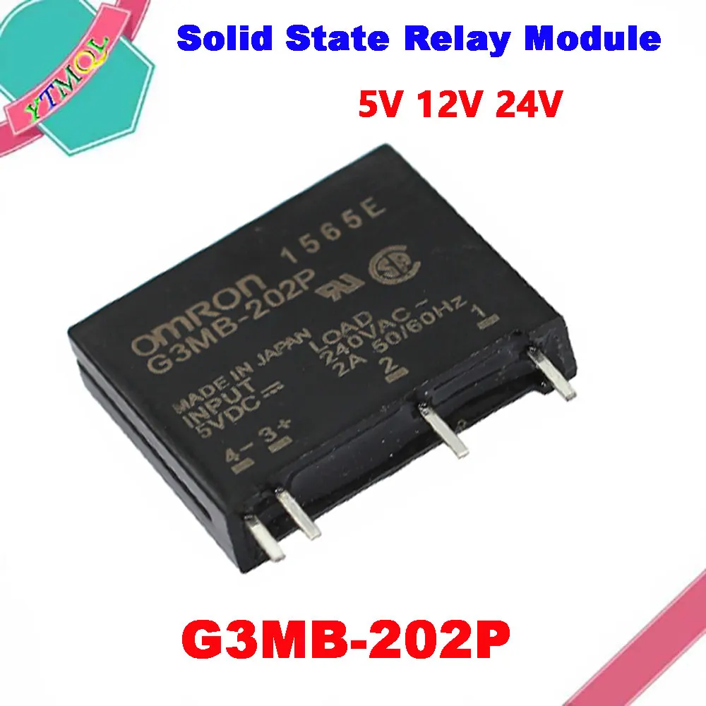 1Pcs Solid State Relay Module G3MB-202P G3MB 202P PCB SIP SSR AC 240V 2A Snubber Circuit Resistor Relay Switch 5V 12V 24V DC-AC