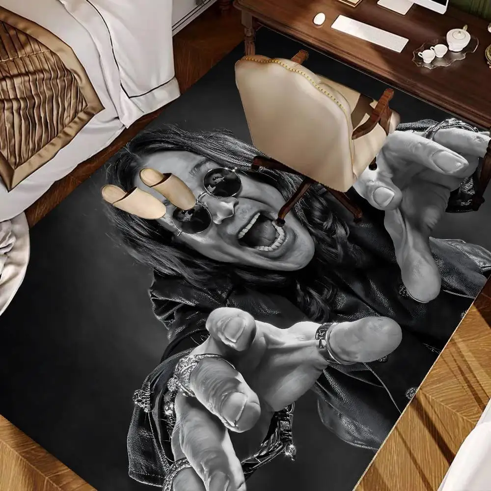 Classic Rock Singer O-Ozzy O-Osbourne Floor Mat Rectangle Anti-slip Home Soft Badmat Front Door Indoor Outdoor Mat Hotel Deco