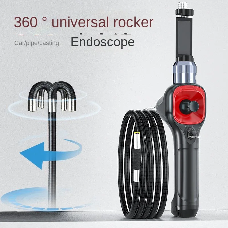 Joystick Control Articulating Inspection Camera 6.2MM HD LED Borescope Device For Car Engine Pipe Checking And Daily Repair Work