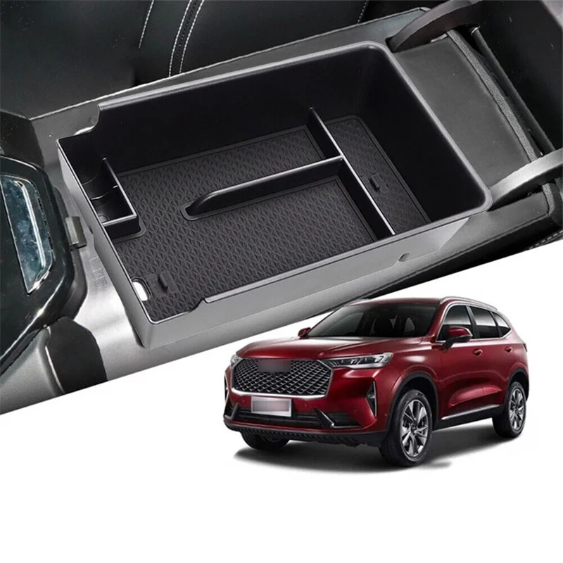 Vassoio portaoggetti per riporre il contenitore del bracciolo centrale automatico nero per Haval H6 2021 - 2024 accessori per rimontare interni in