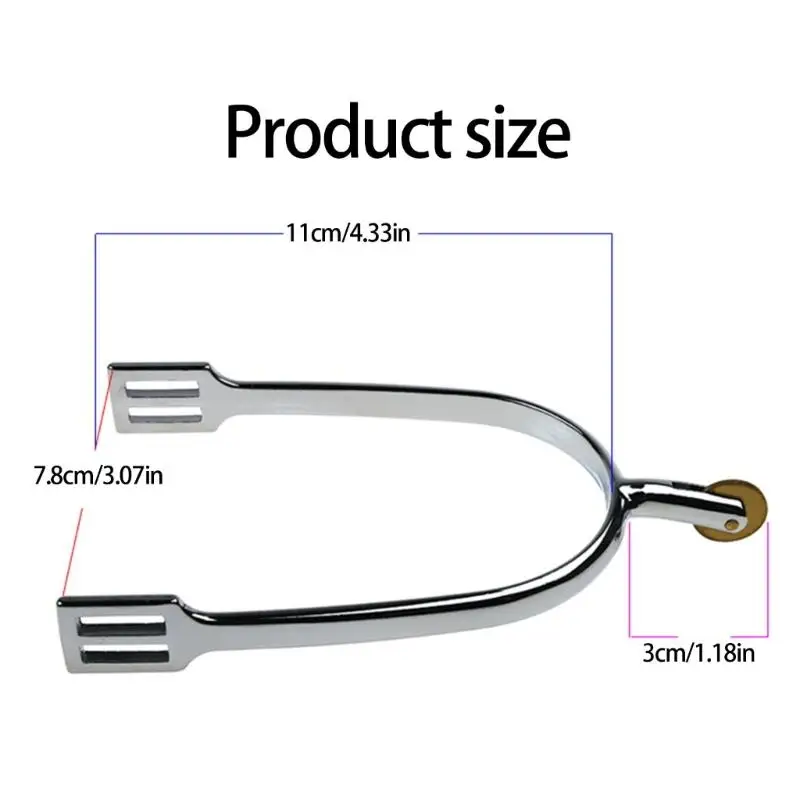 652F Zincs Alloys Horse Spurs Chrome مغلفة 30 ملم باحتر
