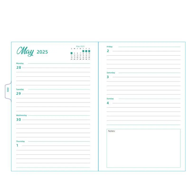 Coil Budget Planner com design elegante capa, planejador semanal, agenda Notepad, ferramenta de planejamento para estudo, notas de trabalho, Homework and Homework, 2025