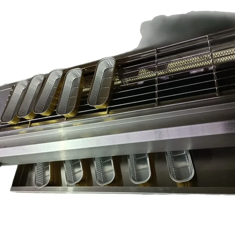 Stainless steel electric oven, commercial double grilled cheese, rectangular