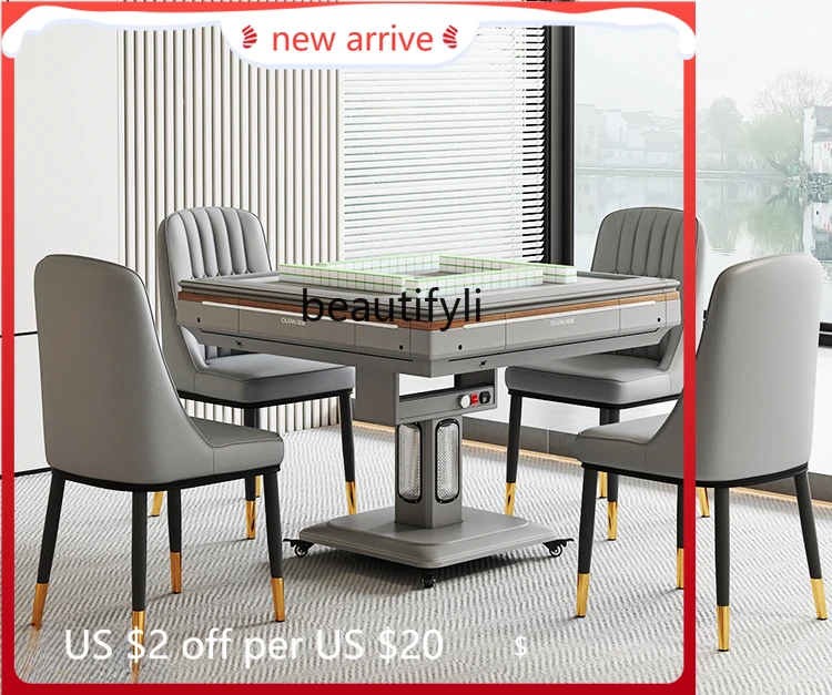 

G1218 Chess and card room mahjong machine Bass four-port machine Direct push card household automatic mahjong tables and chairs