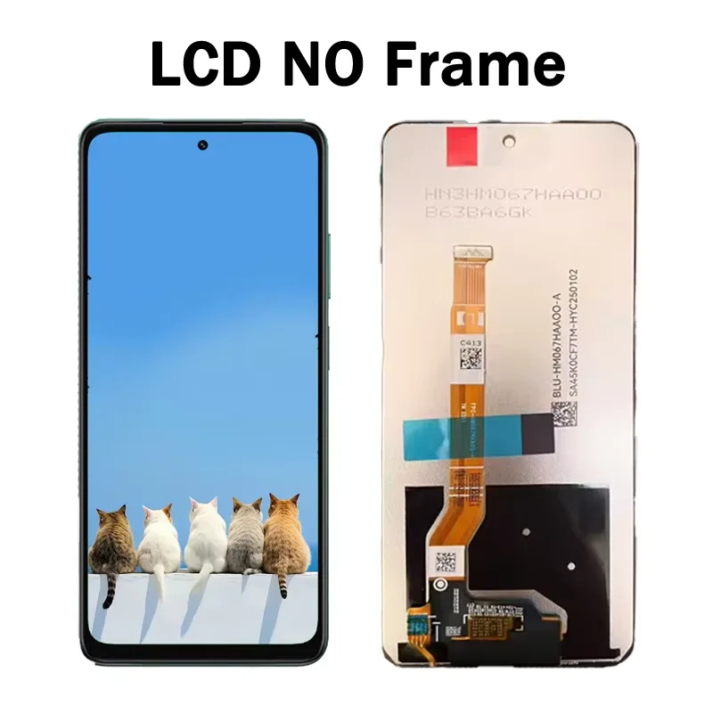Ramka LCD do OPPO A5 5G CPH2735 PKW120, ekran wyświetlacza A5, ekran dotykowy digitizer do Oppo A5 4G LCD CPH2727 — zdjęcie produktu 3