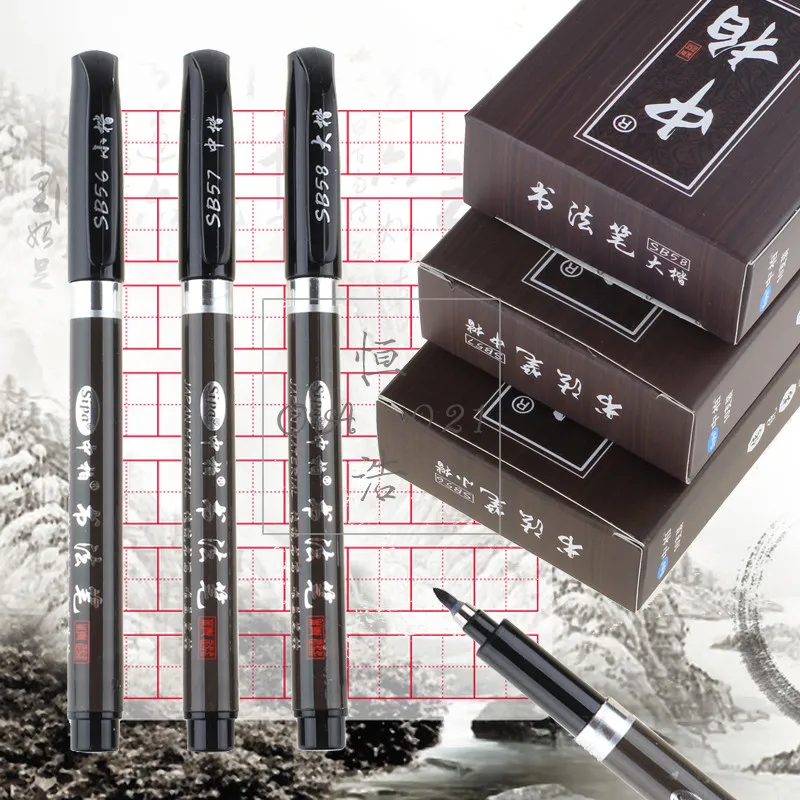 

10PCS/Set Brush Pen Calligraphy Pen Chinese Words Learning Stationery StudentArt DrawingMarker Pens School Supplies