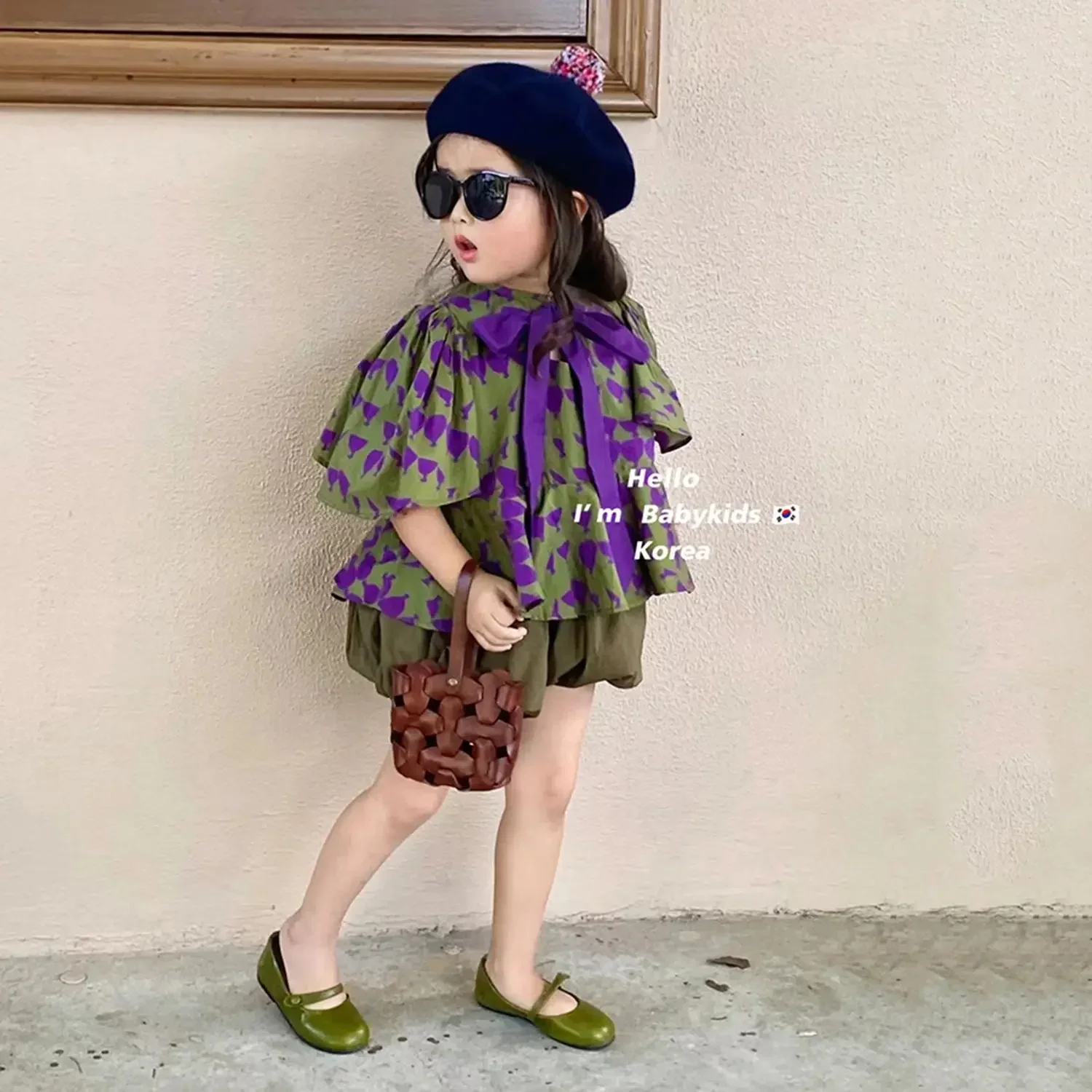 Girl Clothes Suit South Korean Children Clothes 2024 Spring and Summer Girl Suit Baby Girl Doll Shirt Shorts Two-piece Sets