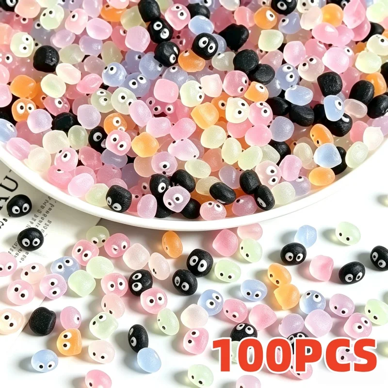 100PCS Luminous Mini Resin Ghost & Tree Elf Decorations Glow in Dark Fairy Garden Ornaments Halloween Party Decor Christmas Gift