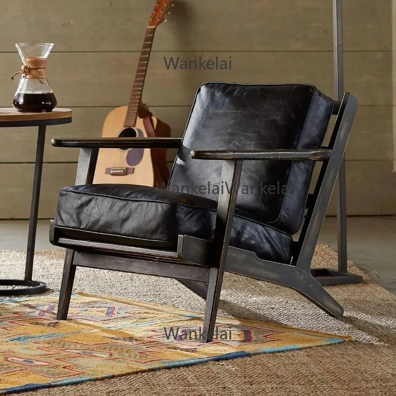 

Mid Century Nordic Single Sofa Chair Sherpa Upholstered Accent Recliner with Wood Frame for Hotel Living Room Leisure Furniture