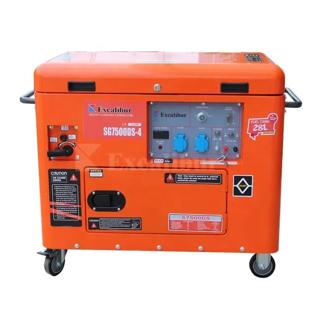 3 Phase 100% Copper Alternator 7500 Watt Petrol Electric Power 7kw Silent Gasoline Generator