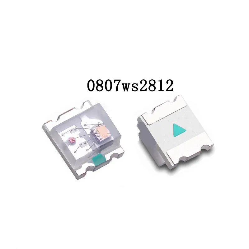 50PCS 0807 Magic Color WS2812 High Light LED Patch Beads 7 Color Built-in IC Dazzling RGB Programmable SMD