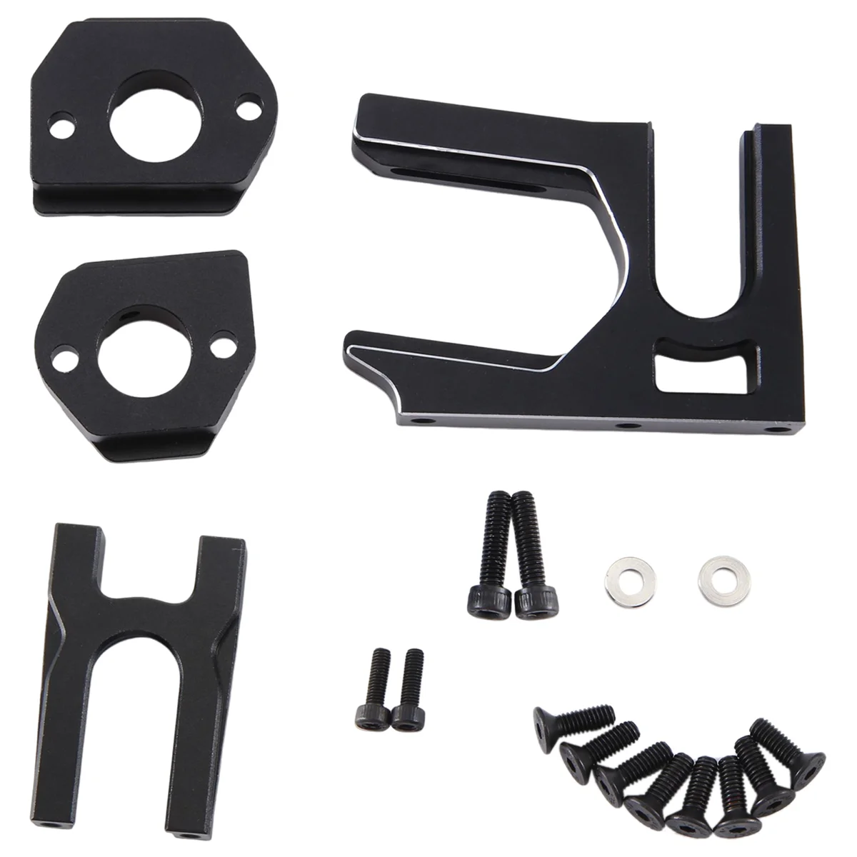 

For ARRMA 1/7 MOJAVE INFRACTION 1/8 Kraton Outcast TYPHON EXB 6S Metal Center Diff Mount + Motor Mount Black