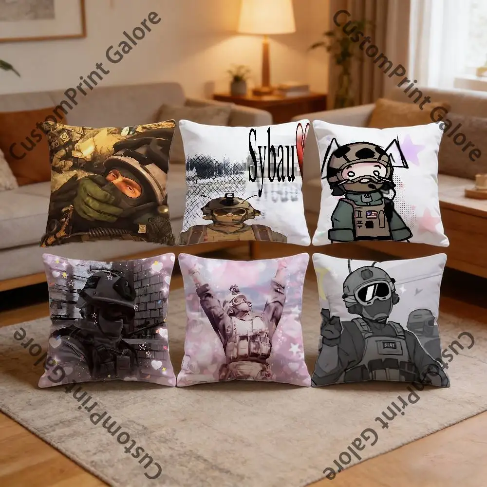 

G-Gary R-Roach S-Sanderson Polyester Printed Pillow Cover Square 30 35 40 45 50 55 cm Soft for Sofa Bed Car Home Decor