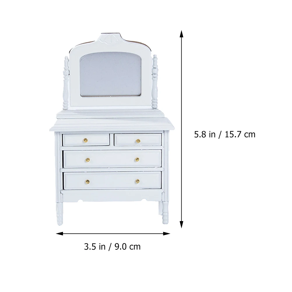 

Dressing Cabinet Decoration House Furniture Mini Accessories Wood Table Wooden Model Miniature Child