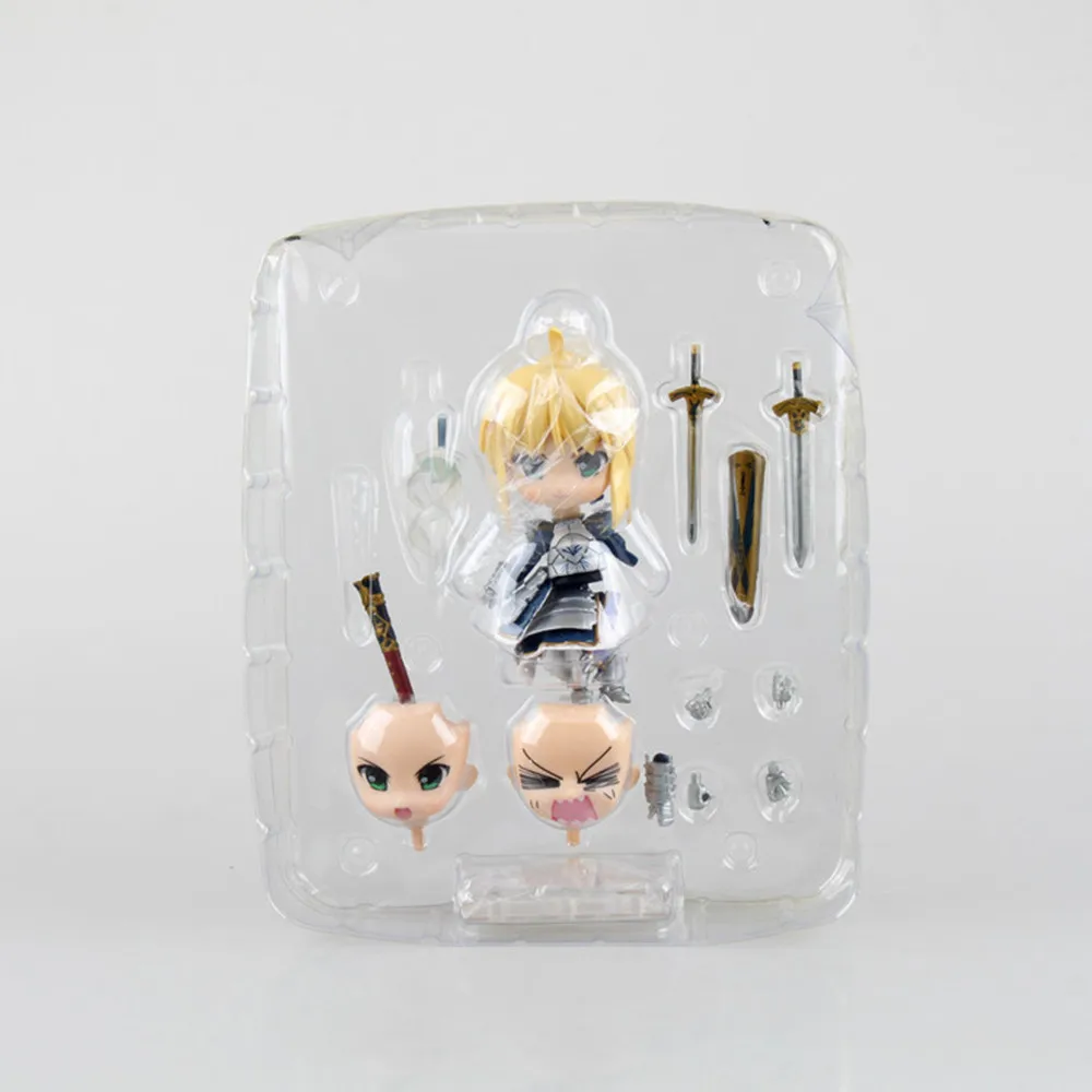 10CM Saber Anime Fate/Stay night Figurka 121 Lily Figurka Knight King Saber Caliburn Battle Scene Model PVC Prezent Dla dzieci Dekoracja