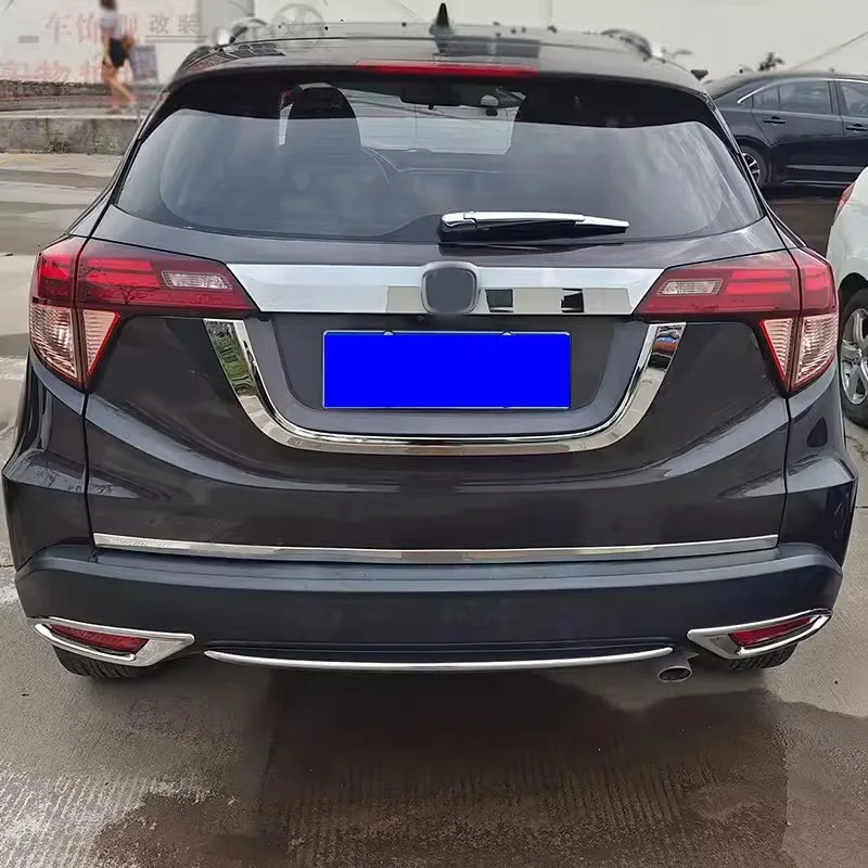 Fit For Honda HRV HR-V Vezel 2014 - 2020 Auto Accessorise Rear Tail Trunk Door Lid Tailgate Overlay Strip Cover Trim