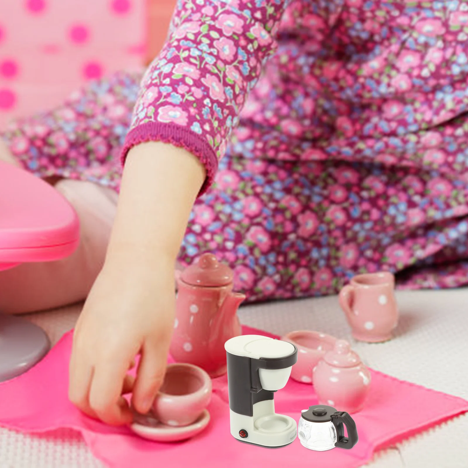 Miniatur-Kaffeemaschine, Spielzeug für Kleinkinder, Kinder, Küchenzubehör, Maker für Kinder