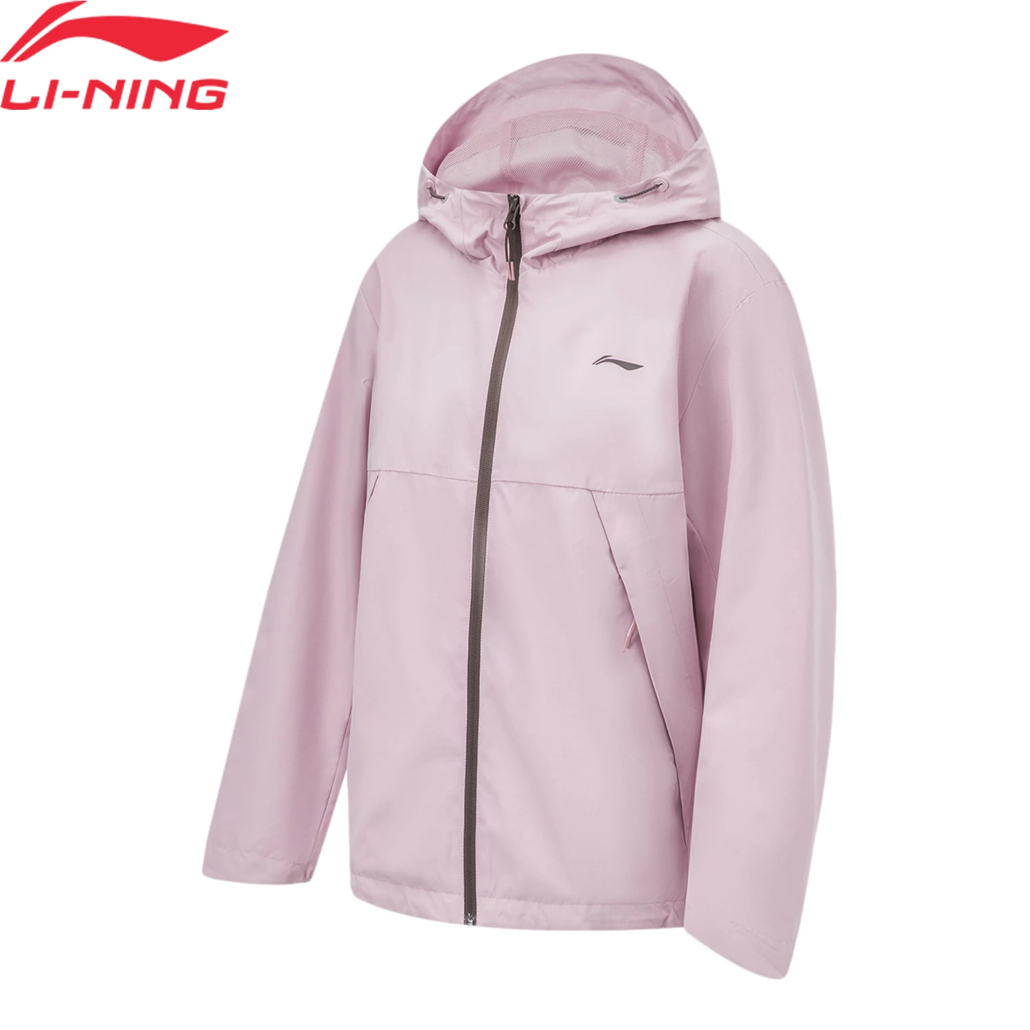 Li-Ning Women Fitness Sports Windbreaker Loose Fit Elastic Buckle AT PROOF SMART Polyester LiNing Sports Hooded Jacket AFDU080