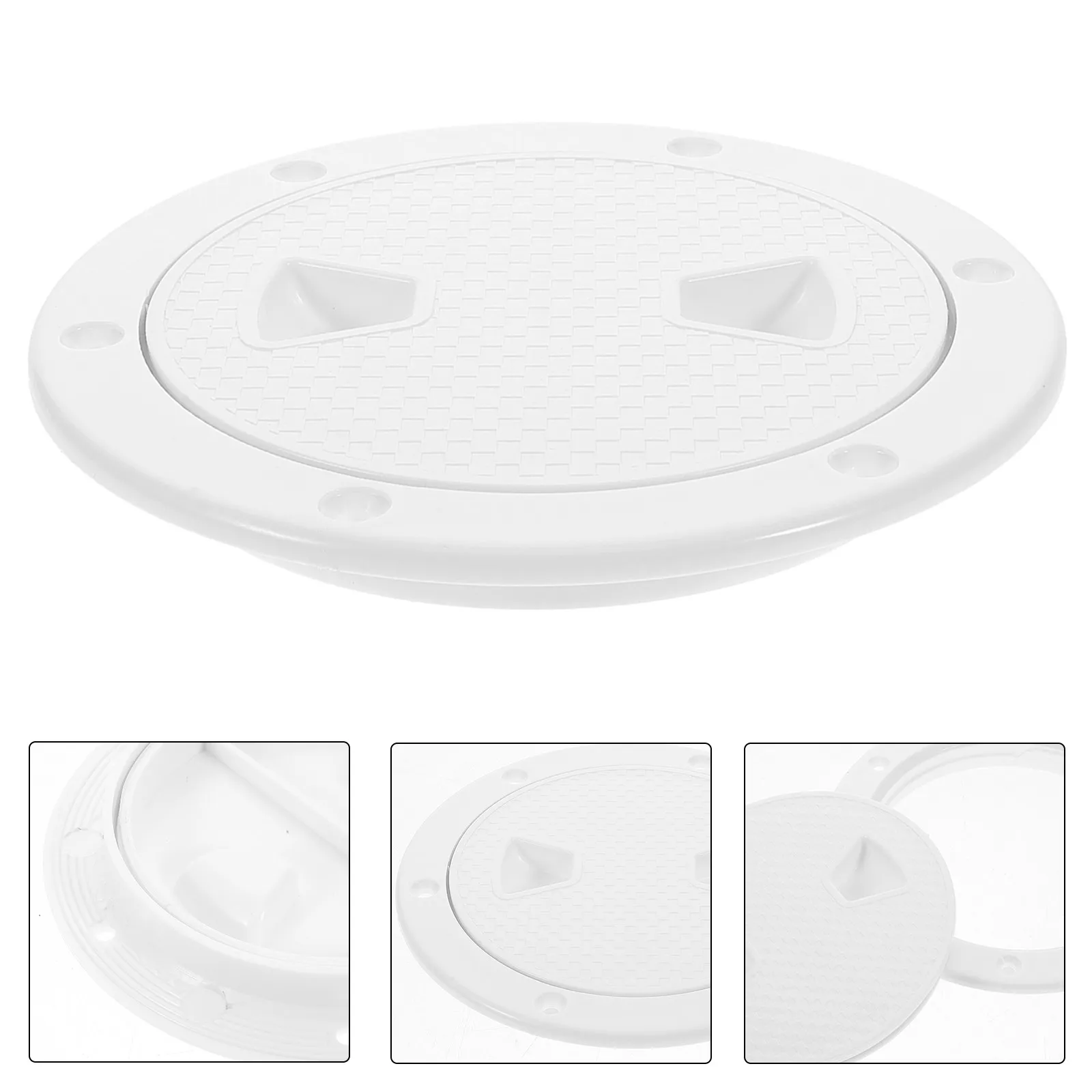 

4 Inch Round Plastic Boat Deck Hatch Cover Watertight Non-Slip Marine Access Hatch for Yacht Kayak Inspection and Storage