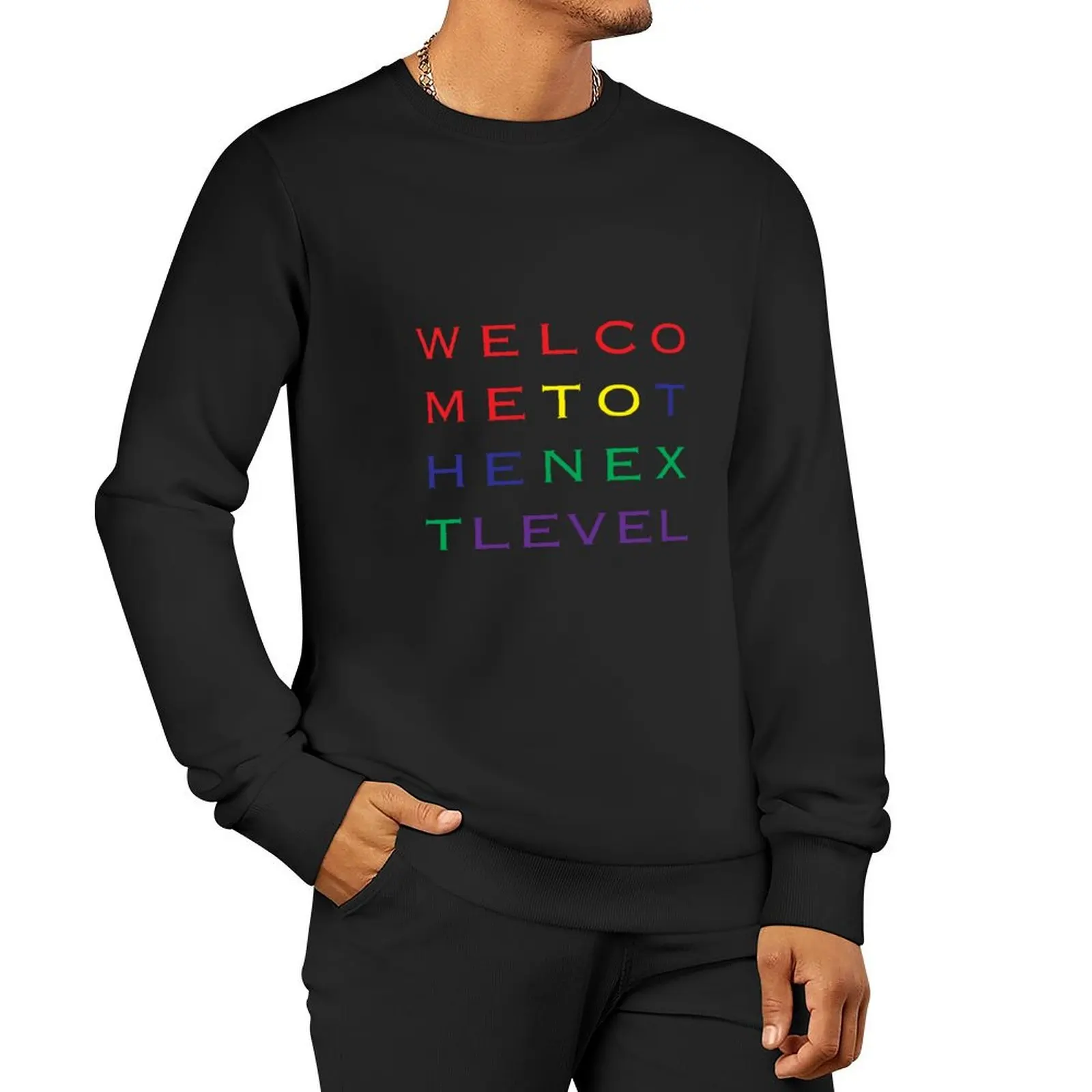 Welcome to the Next Level Pullover Hoodie men's winter sweater autumn clothes oversize sweatshirts