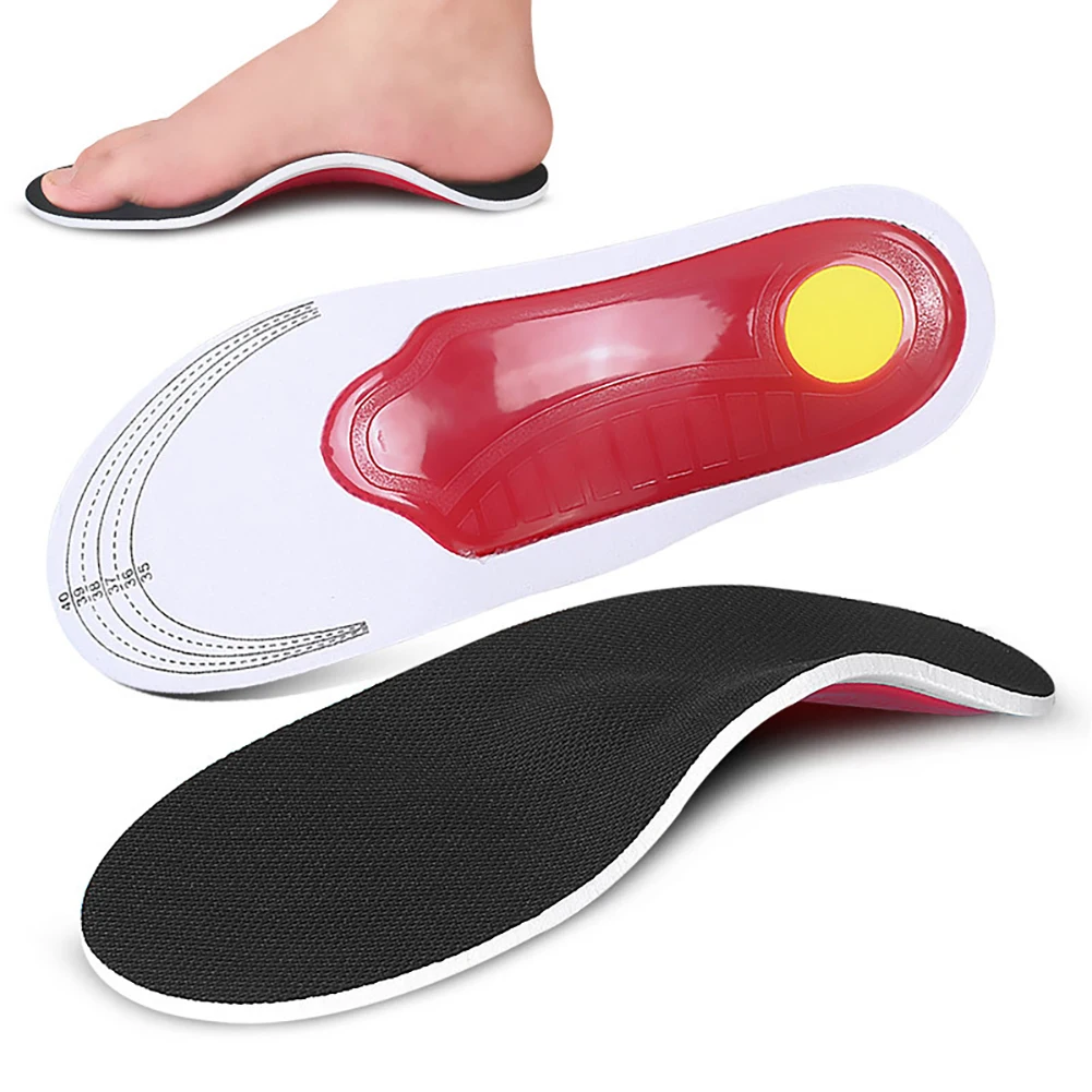 1Pair Orthotic High Arch Support Insoles Gel Pad 3D Arch Support Flat Feet Orthopedic Insoles For Women Men Orthopedic Foot Pain