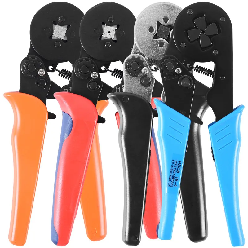 HSC8 6-4 Multi-function Wire Terminal Crimper Plier for Ferrule Needle Terminal Crimping Tool Professional Electrician Hand Tool