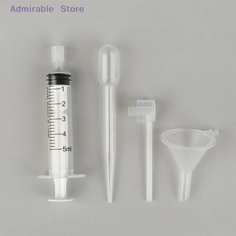 w3/4Pcs Perfume Refill Tools Set Plastic Diffuser Syringe Straw Dropper Funnel Spray Dispensing Required Cosmetic Tools