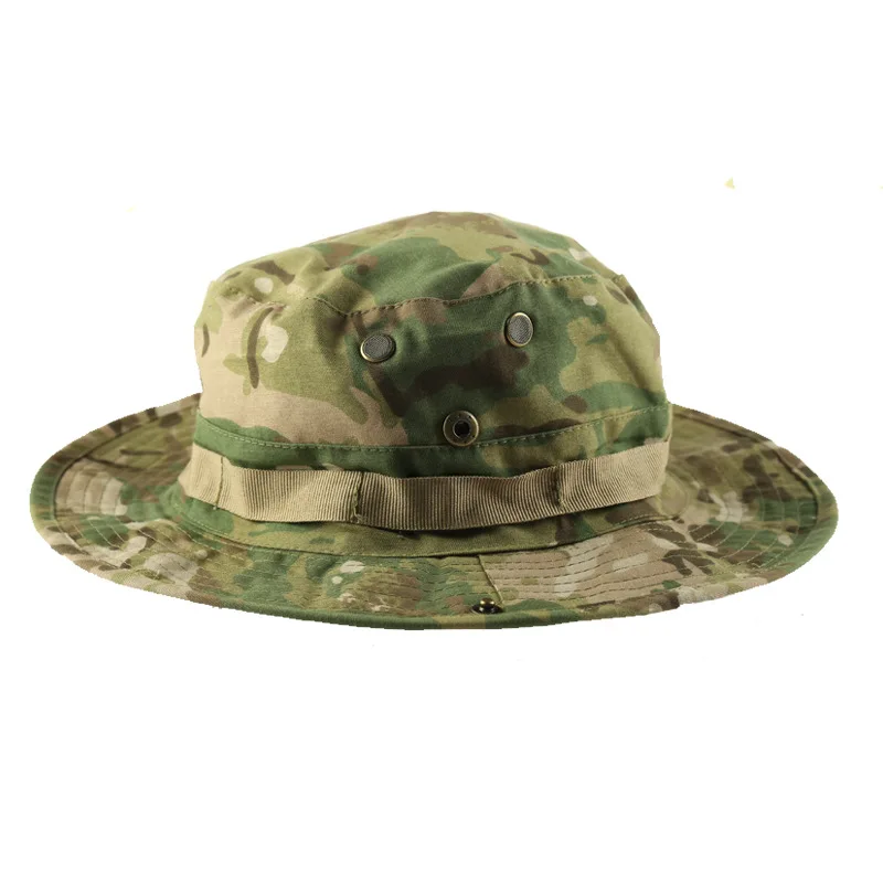 Mens Womens Outdoor sun protection Benny Hats Outdoor leisure Hunting Fishing Fisherman Hat Training Camouflage Round-brimmed Ha