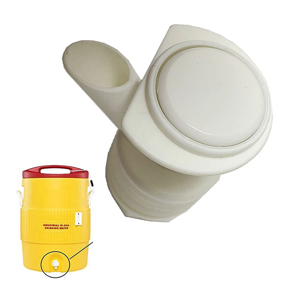 Reliable Push Button Spigot for Water Cooler and Juice Bottle Dispenser with Angled Spout Construction Reliable
